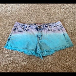 Size 11, Purple/Blue, Ombré Denim Shorts, Delias🤍